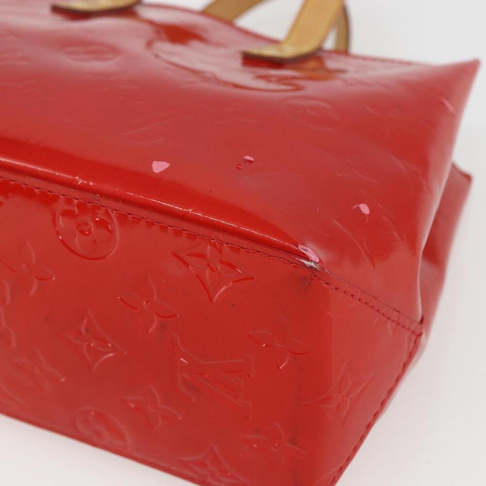 LOUIS VUITTON Monogram Vernis Reade PM Hand Bag Red Rouge M91088 LV Auth 158118 - Picture 9 of 16